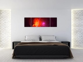 Nowoczesny obraz różowej abstrakcji (170x50 cm)