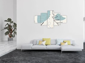 Obraz - ilustracja liścia (125x70 cm)