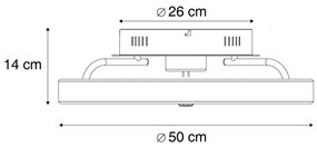 Wentylator sufitowy z lampą biały 50 cm zLED zfunkcją ściemniania ipilotem - Maddy Nowoczesny Oswietlenie wewnetrzne