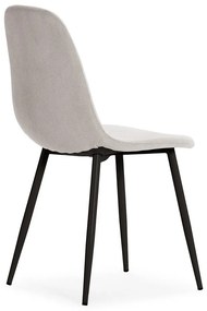 Kremowe tapicerowane krzesła zestaw 4 szt. Minka – Marckeric