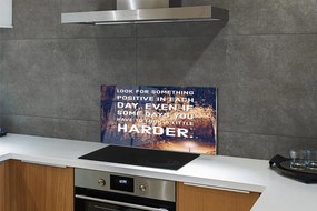 Szkło Ozdobne do Kuchni Napis w Jaskini