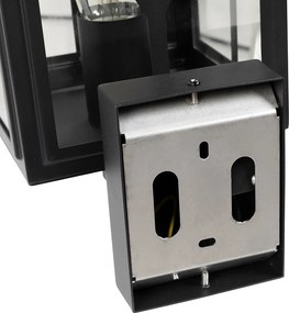 Klasyczna lampa ścienna zewnętrzna czarna IP44 - Dover