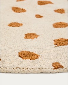 Kremowy bawełniany dywan dziecięcy odpowiedni do prania/tkany ręcznie ø100 cm Tandani – Kave Home