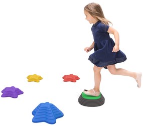 ZONEKIZ zestaw kamieni rzecznych do balansowania 5 sztuk kolorowe kamienie do układania dla dzieci do 80kg | Aosom PL