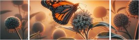 Obraz – Motyl w zachodzącym słońcu (170x50 cm)