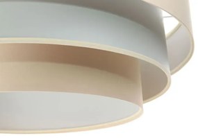 Beżowa lampa wisząca z trzywarstwowym abażurem - S463-Roxa