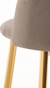 Zestaw 4 Krzese Vint Aksamitne Golden