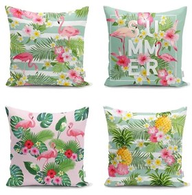 Zestaw 4 poszewek na poduszkę Minimalist Cushion Covers Naturia, 45x45 cm