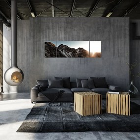 Obraz skalistego pasma górskiego (170x50 cm)