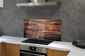 Panel szklany do Kuchni Słoje i Struktura Drewna