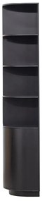 Czarny regał modułowy z litego drewna sosnowego 78x210 cm Finca – WOOOD