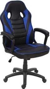 Krzesło biurowe MCW-F59,  czarny/niebieski