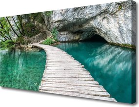 Obraz canvas Most nad Cichym Jeziorem