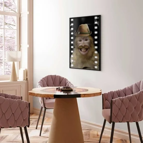 Plakat Małpa w kapeluszu 60x90 cm z ramą czarną bez marginesu ARTGEIST B