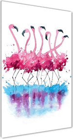 Foto-obraz szkło hartowane pionowy Flamingi