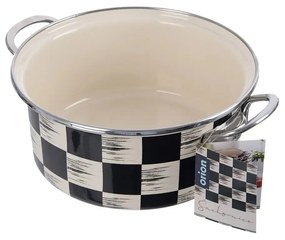 Orion Emaliowany rondel Szachownica Lem, 3 l,średnica 22 cm
