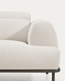 Beżowa częściowo rozkładana sofa z tkaniny szenilowej 214 cm Aurum – Kave Home