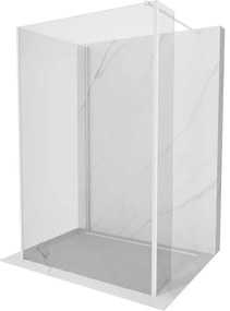 Mexen Kioto ścianka prysznicowa Walk-in 135 x 70 x 30 cm, transparent, biała - 800-135-070-221-20-00-030