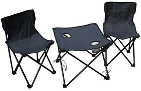 Zestaw mebli campingowych / balkonowych Camping antracyt PATIO