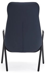 Ciemnoniebieski fotel Teulat Dins, wys. 114 cm