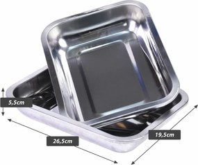 Deska bambusowa z miseczkami ociekającymi, 40 x 30 x 6 cm