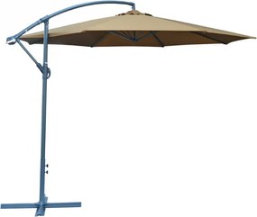 Parasol metal ø 350 cm - brązowy