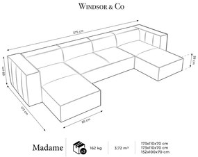 Szary narożnik (w kształcie litery "U") Madame – Windsor &amp; Co Sofas