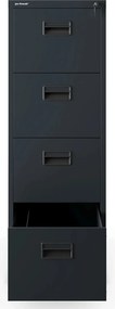 Metalowa szafka kartotekowa 46x62x132 cm Sara V4, antracyt