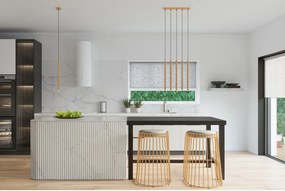 Metalowa lampa wisząca w kolorze złota Fideus – Sollux