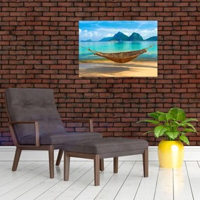 Obraz - Hamak na plaży 3 (70x50 cm)