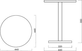 Okrągły stolik ø 44 cm Odo – noo.ma