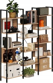 Regał industrialny stojący loft – jasny brąz – 166 cm&nbsp;