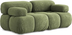 Modułowa sofa 2-osobowa - z tkaniny szenilowej - zielony - LOKUA