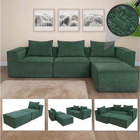 Zestaw sof MCW-O54 (4-częściowy),  zielona