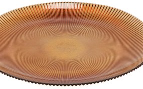 Prążkowany talerz płaski AMBER, Ø 28 cm
