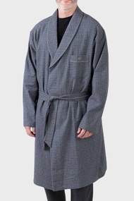 Męski flanelowy szlafrok RUBEN M Szary