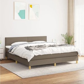 Boxspring Taupe 180x200 cm z Materacem Kieszeniowym i Topperem