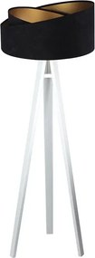 Czarno-biała nowoczesna lampa stojąca trójnóg D0-A54