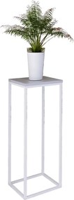 Nowoczesny kwietnik z metalowym stelażem biały + beton P7-P30