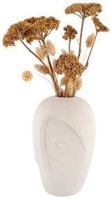 Kremowy ceramiczny wazon (wysokość 19,5 cm) Face – House Nordic