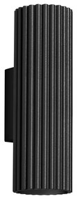 Kinkiet KARBON 20 czarny ryflowany SOLLUX  LIGHTING