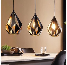 Eglo 49991 - Lampa wisząca CARLTON 1 3xE27/60W/230V