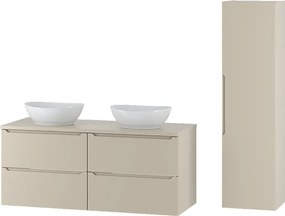 Kaszmirowy Zestaw do Łazienki 120cm Szafka Blat Umywalka Słupek Słupek Etna