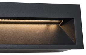 Zewnetrzna Nowoczesna lampa ścienna wpuszczana czarna 28 cm z LED IP65 - Mert Nowoczesny Oswietlenie zewnetrzne