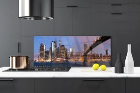 Panel Szklany Nowoczesny Most Nad Wielkim Miastem