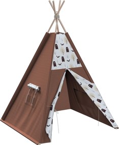 Tipi kolor brązowy tkanina wzorzysta