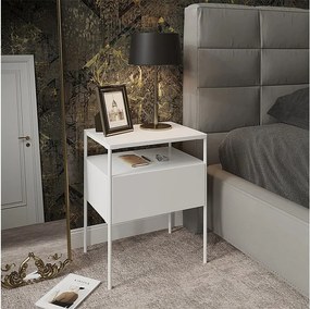 Stolik nocny biały 40x30x50 mira