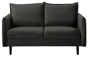 Ciemnoszara aksamitna sofa 138 cm Juli – Ropez