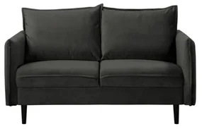 Ciemnoszara aksamitna sofa 138 cm Juli – Ropez