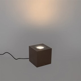 Industrialny reflektor ogrodowy rdzawo-brązowy kwadratowy IP65 AR111 - Lennard